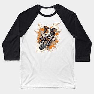 Border Collie on a Motorcycle: Fun and Adventure! Baseball T-Shirt